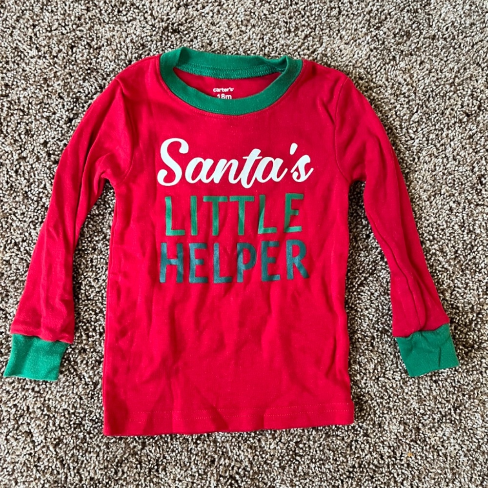 Carter's + 9-Piece Christmas/Holiday Pajama and Clothing Bundle, Size 18 Months - Picture 13 of 16